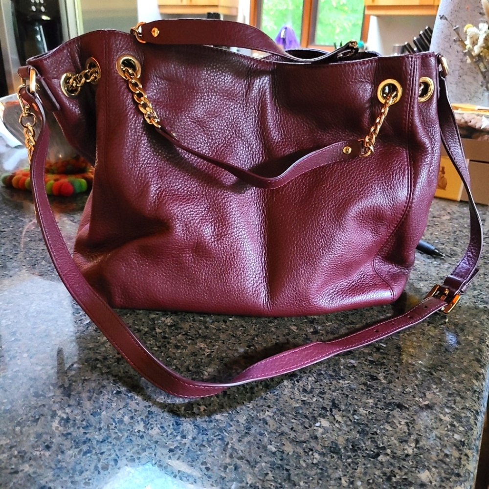 EUC Burgundy Michael Kors Crossbody Handbag